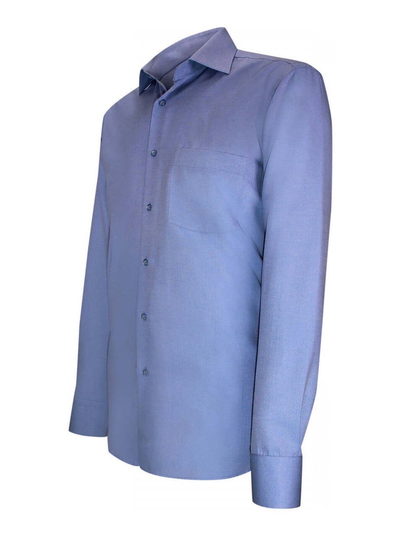 Chemise homme tissu chevron coupe droite CLARON Andrew Mac Allister Bleu , 39 Bleu - Kiabi