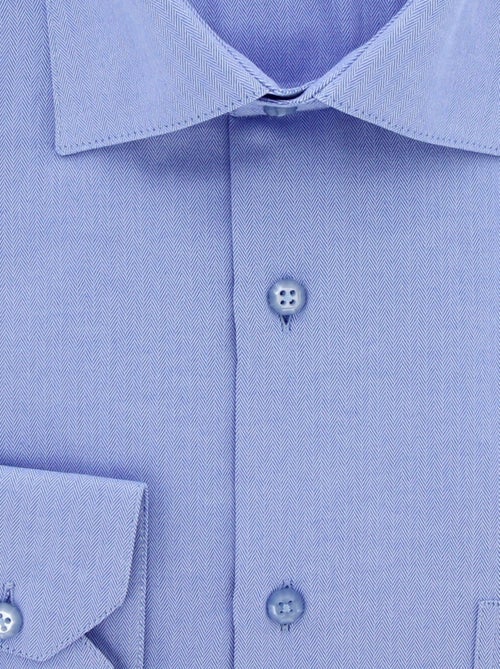 Chemise homme tissu chevron coupe droite CLARON Andrew Mac Allister Bleu , 39 - Kiabi