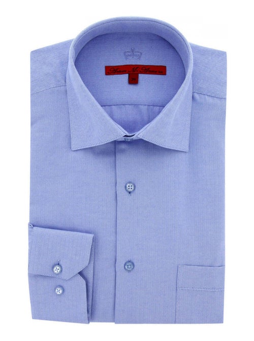 Chemise homme tissu chevron coupe droite CLARON Andrew Mac Allister Bleu , 39 - Kiabi