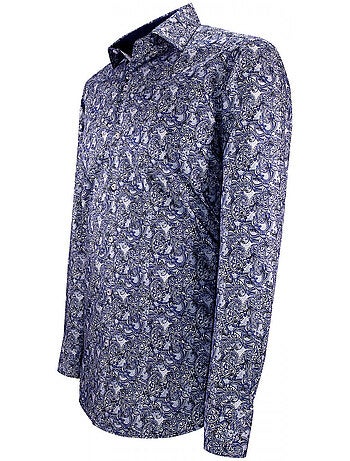 Chemise homme tissu imprimé coupe cintrée CASHMO Emporio balzani