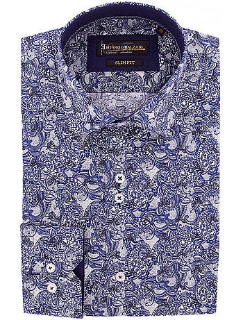 Chemise homme tissu imprimé coupe cintrée CASHMO Emporio balzani