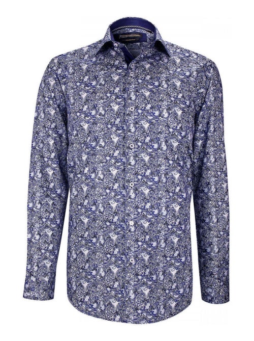 Chemise homme tissu imprimé coupe cintrée CASHMO Emporio balzani - Kiabi Chemise homme tissu imprimé coupe cintrée CASHMO Emporio balzani - Kiabi