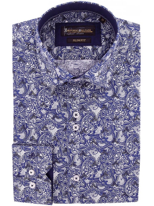 Chemise homme tissu imprimé coupe cintrée CASHMO Emporio balzani - Kiabi Chemise homme tissu imprimé coupe cintrée CASHMO Emporio balzani - Kiabi