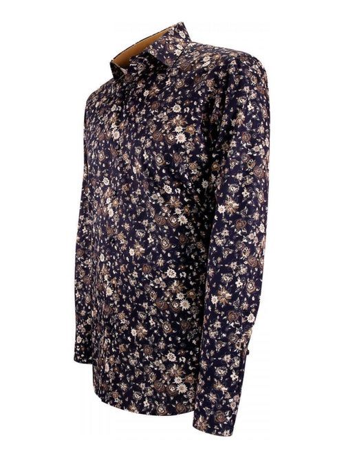 Chemise homme tissu imprimé coupe cintrée FIORA Emporio balzani Bleu , 42 - Kiabi