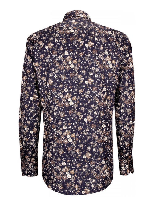 Chemise homme tissu imprimé coupe cintrée FIORA Emporio balzani Bleu , 42 - Kiabi