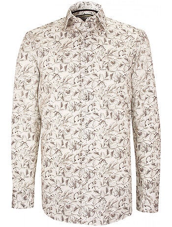 Chemise homme tissu imprimé coupe cintrée FOGLIO Emporio balzani