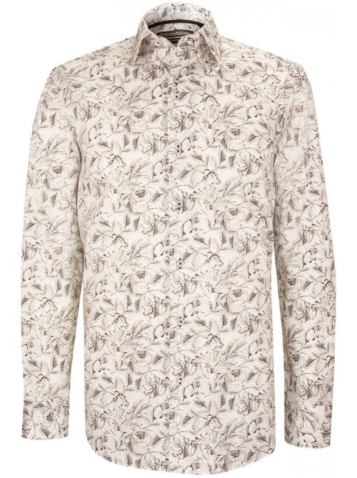 Chemise homme tissu imprimé coupe cintrée FOGLIO Emporio balzani - Kiabi Chemise homme tissu imprimé coupe cintrée FOGLIO Emporio balzani - Kiabi