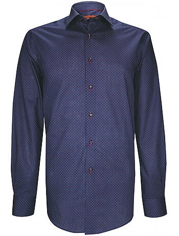 Chemise homme tissu imprimé coupe droite BLUEINK Andrew Mac Allister