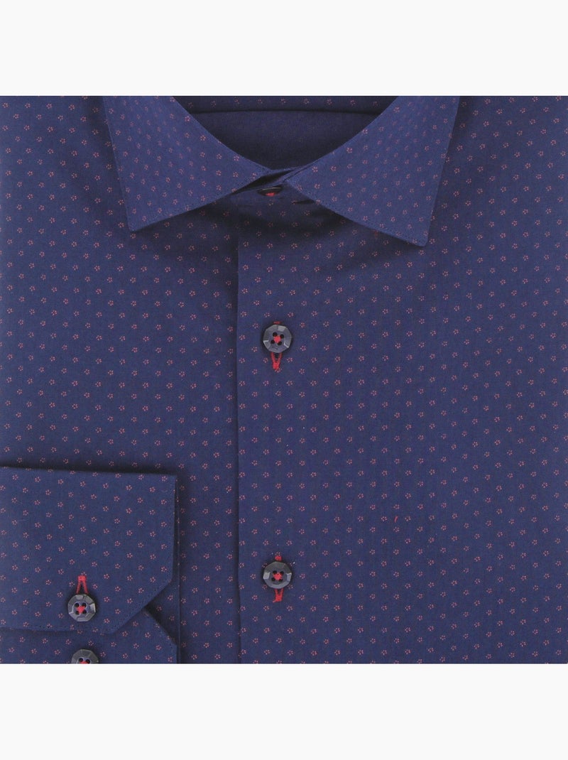 Chemise homme tissu imprimé coupe droite BLUEINK Andrew Mac Allister Bleu - Kiabi