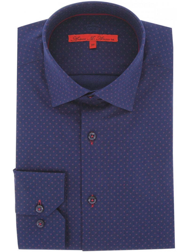 Chemise homme tissu imprimé coupe droite BLUEINK Andrew Mac Allister Bleu - Kiabi