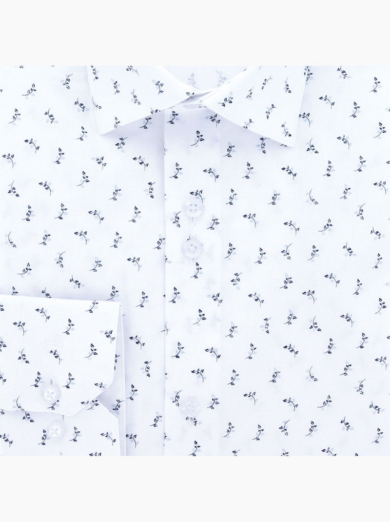 Chemise homme tissu imprimé coupe droite FANCARO Emporio balzani Blanc Bleu - Kiabi