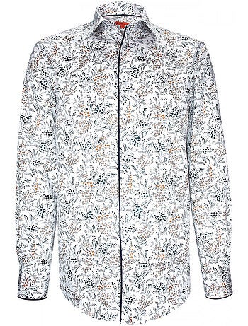 Chemise homme tissu imprimé fleuri coupe droite FLOWEAR Andrew Mac Allister