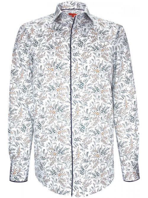 Chemise homme tissu imprimé fleuri coupe droite FLOWEAR Andrew Mac Allister - Kiabi