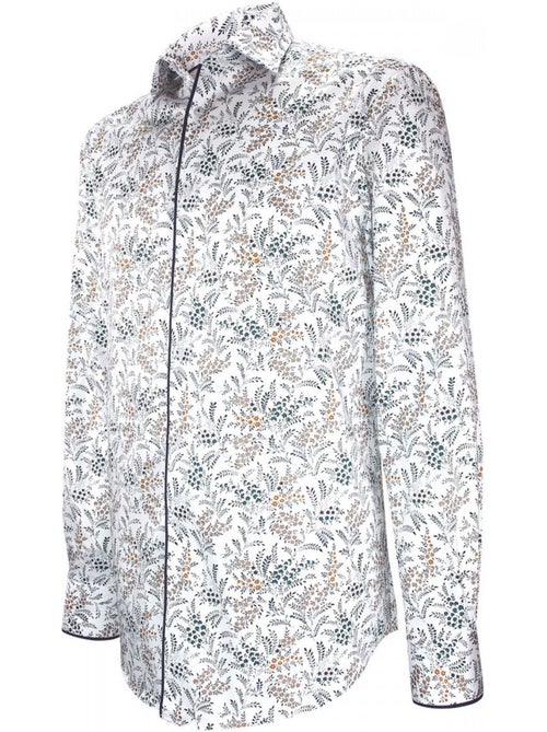 Chemise homme tissu imprimé fleuri coupe droite FLOWEAR Andrew Mac Allister - Kiabi