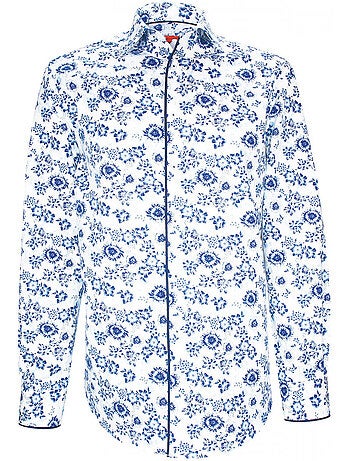 Chemise homme tissu imprimé fleuri coupe droite FLOWERED Andrew Mac Allister