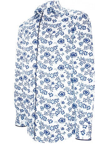 Chemise homme tissu imprimé fleuri coupe droite FLOWERED Andrew Mac Allister