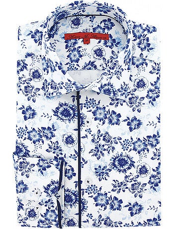 Chemise homme tissu imprimé fleuri coupe droite FLOWERED Andrew Mac Allister