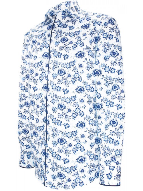 Chemise homme tissu imprimé fleuri coupe droite FLOWERED Andrew Mac Allister - Kiabi