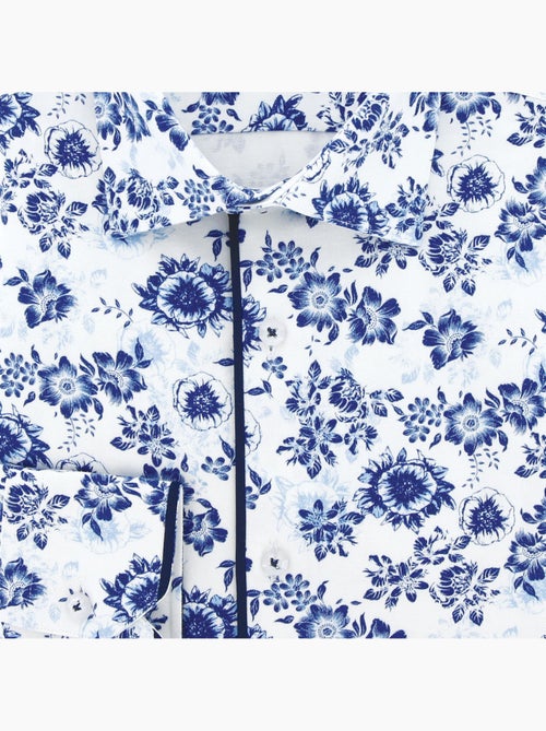Chemise homme tissu imprimé fleuri coupe droite FLOWERED Andrew Mac Allister - Kiabi