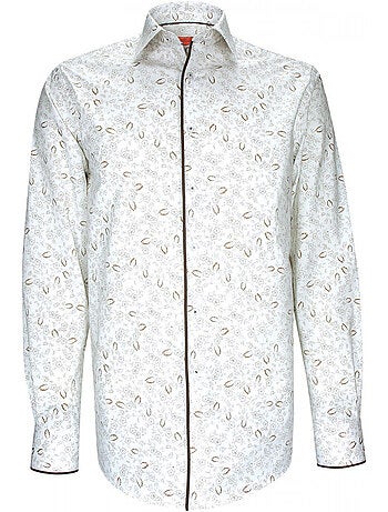 Chemise homme tissu imprimé fleuri coupe droite FLOWLEAF Andrew Mac Allister