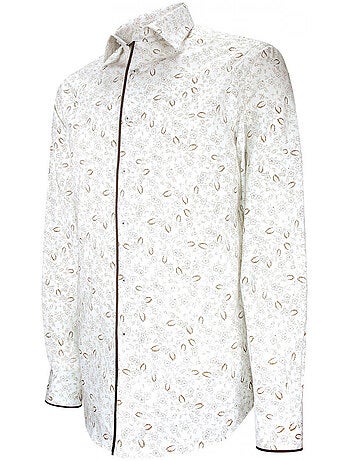 Chemise homme tissu imprimé fleuri coupe droite FLOWLEAF Andrew Mac Allister