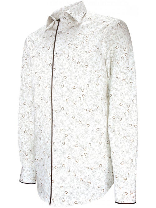 Chemise homme tissu imprimé fleuri coupe droite FLOWLEAF Andrew Mac Allister - Kiabi