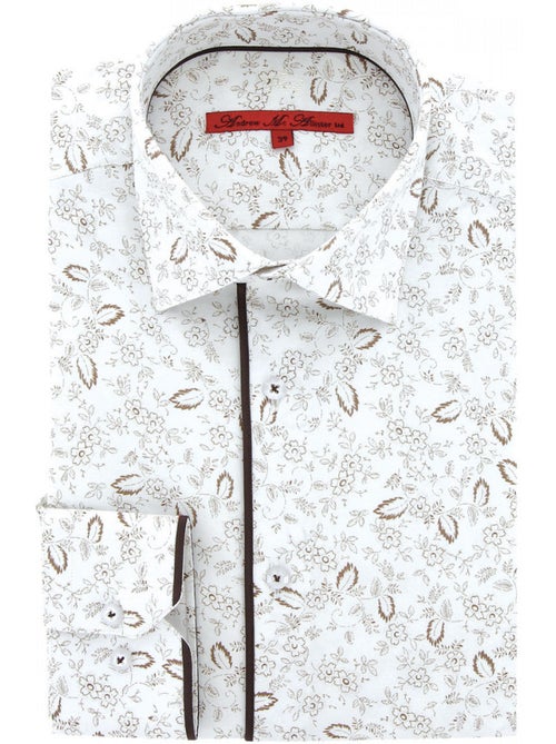 Chemise homme tissu imprimé fleuri coupe droite FLOWLEAF Andrew Mac Allister - Kiabi