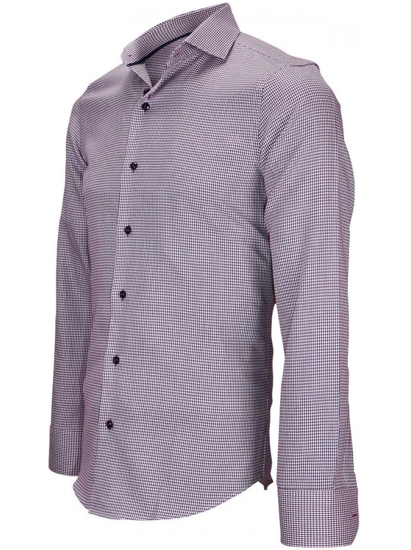 Chemise homme tissu jacquard coupe cintrée FIORI2 Emporio balzani Bleu - Kiabi