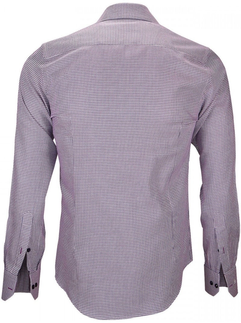 Chemise homme tissu jacquard coupe cintrée FIORI2 Emporio balzani Bleu - Kiabi