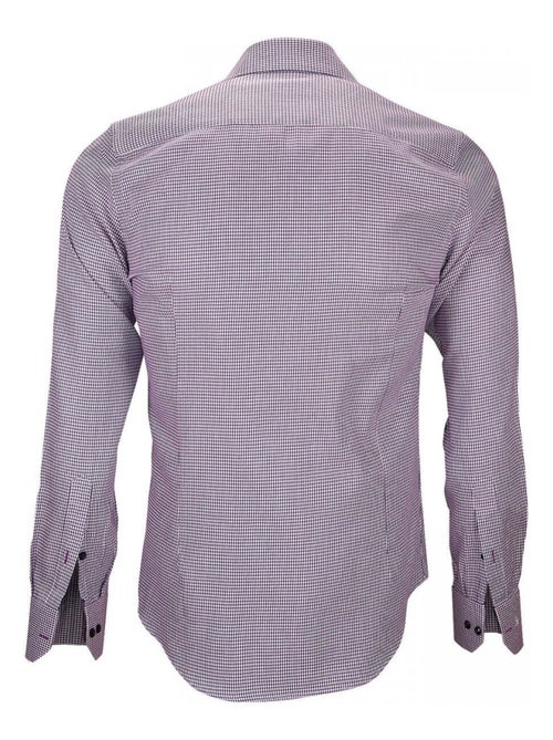 Chemise homme tissu jacquard coupe cintrée FIORI2 Emporio balzani Violet , 41 - Kiabi