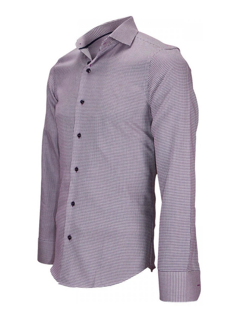 Chemise homme tissu jacquard coupe cintrée FIORI2 Emporio balzani Violet - Kiabi