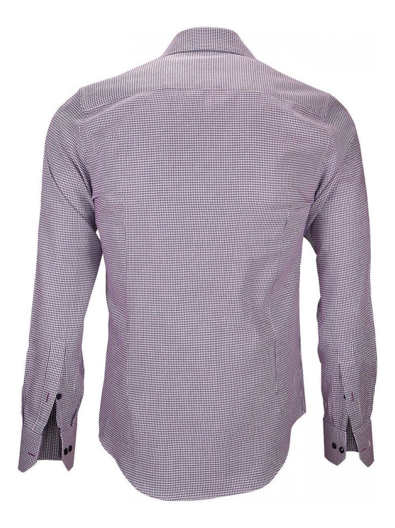 Chemise homme tissu jacquard coupe cintrée FIORI2 Emporio balzani Violet - Kiabi