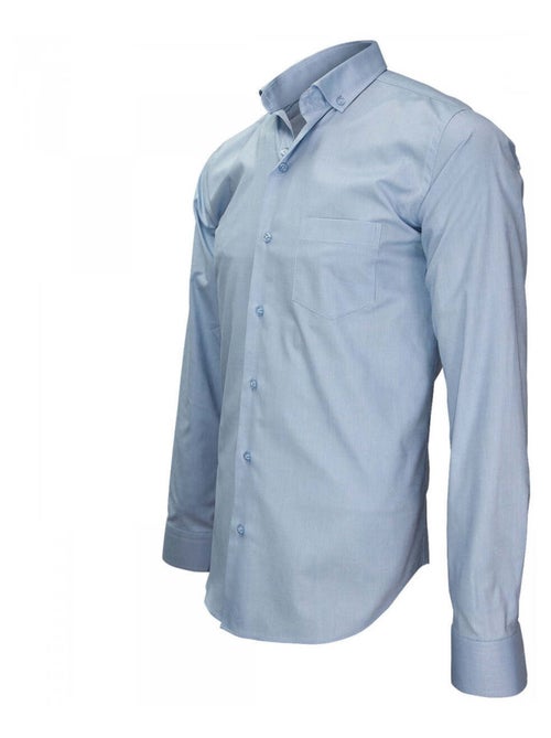 Chemise homme tissu pinpoint coupe cintrée PRESTIGE Emporio balzani Bleu marine , 38 - Kiabi