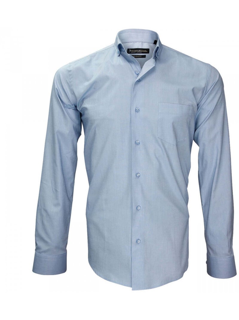 Chemise homme tissu pinpoint coupe cintrée PRESTIGE Emporio balzani Bleu marine , 42 Bleu marine - Kiabi