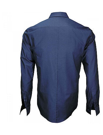 Chemise homme tissu pinpoint coupe cintrée PRESTIGE Emporio balzani Bleu marine , 38