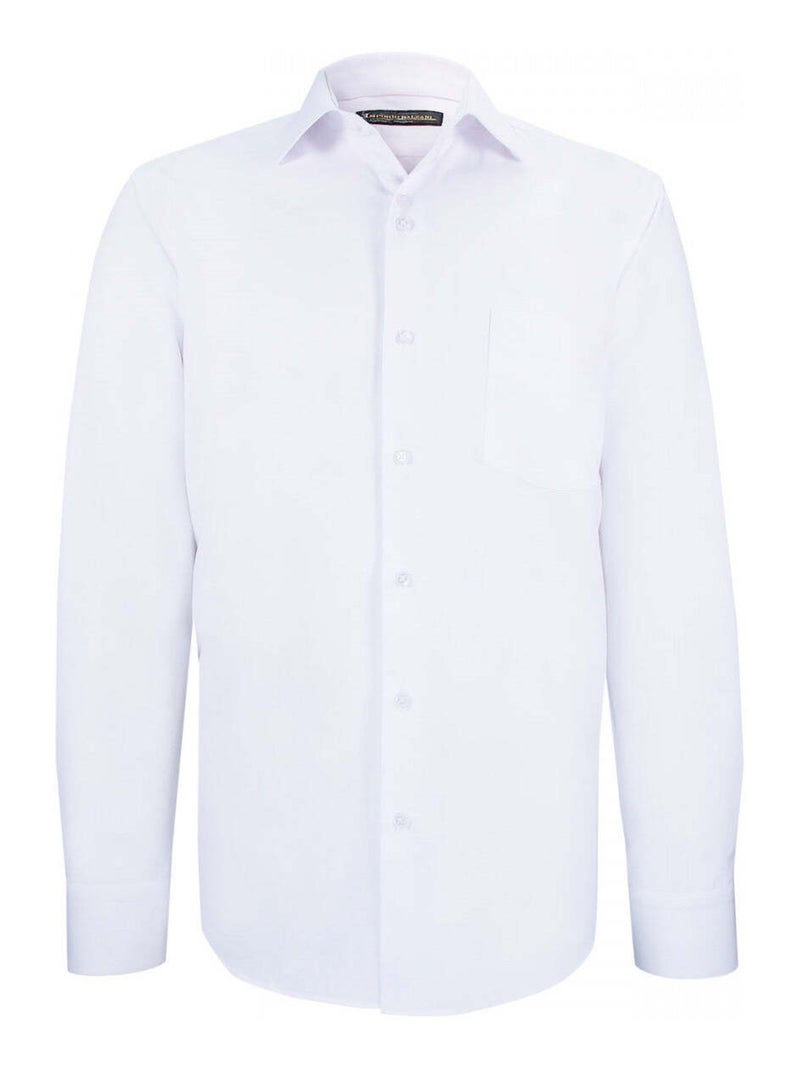 Chemise homme tissu uni coupe droite GRAFFI Emporio balzani Blanc - Kiabi