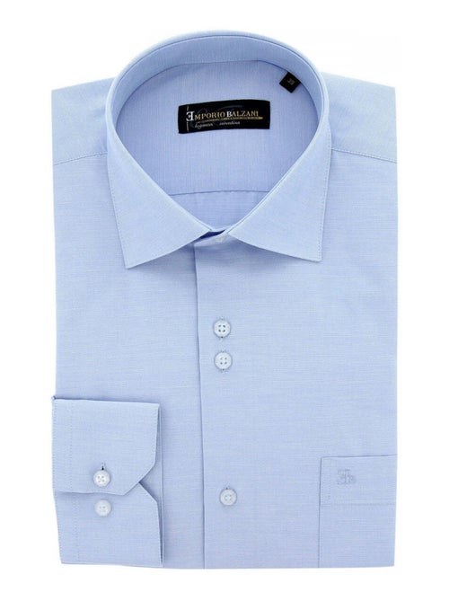 Chemise homme tissu uni coupe droite GRAFFI Emporio balzani Bleu , 45 - Kiabi