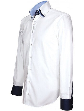 Chemise homme triple col coupe cintrée TRICOL Emporio balzani Blanc , 40