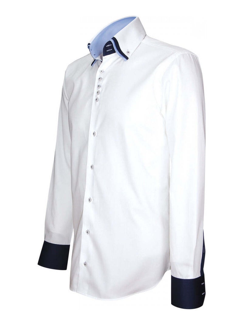 Chemise homme triple col coupe cintrée TRICOL Emporio balzani Blanc , 43 Blanc - Kiabi