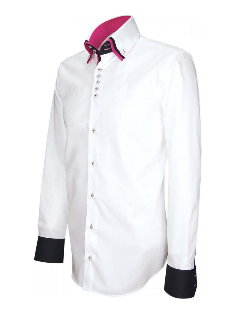 Chemise homme triple col coupe cintrée TRICOL Emporio balzani Blanc , 43 Blanc - Kiabi