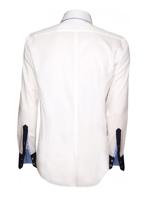 Chemise homme triple col coupe cintrée TRICOL Emporio balzani Blanc , Bleu , 41 - Kiabi