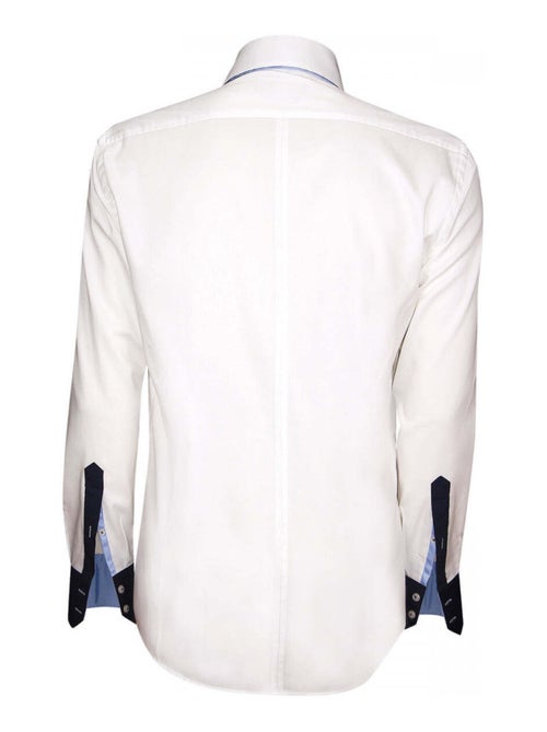 Chemise homme triple col coupe cintrée TRICOL Emporio balzani Blanc , Bleu , 41 - Kiabi