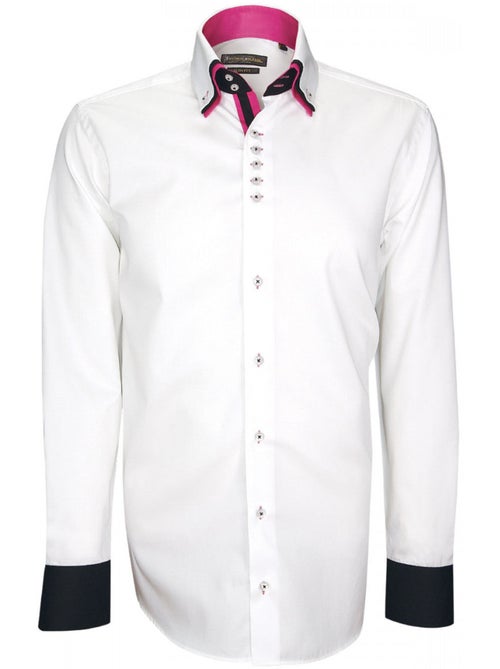 Chemise homme triple col coupe cintrée TRICOL Emporio balzani Noir , 42 - Kiabi