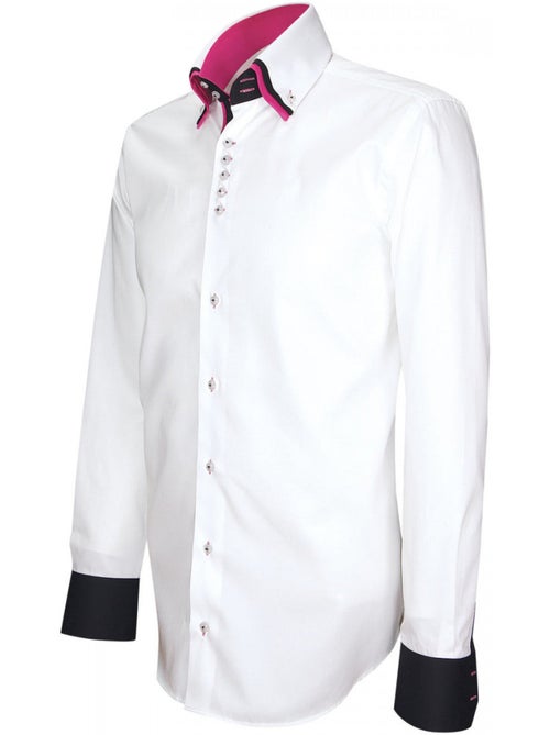 Chemise homme triple col coupe cintrée TRICOL Emporio balzani Noir , 42 - Kiabi