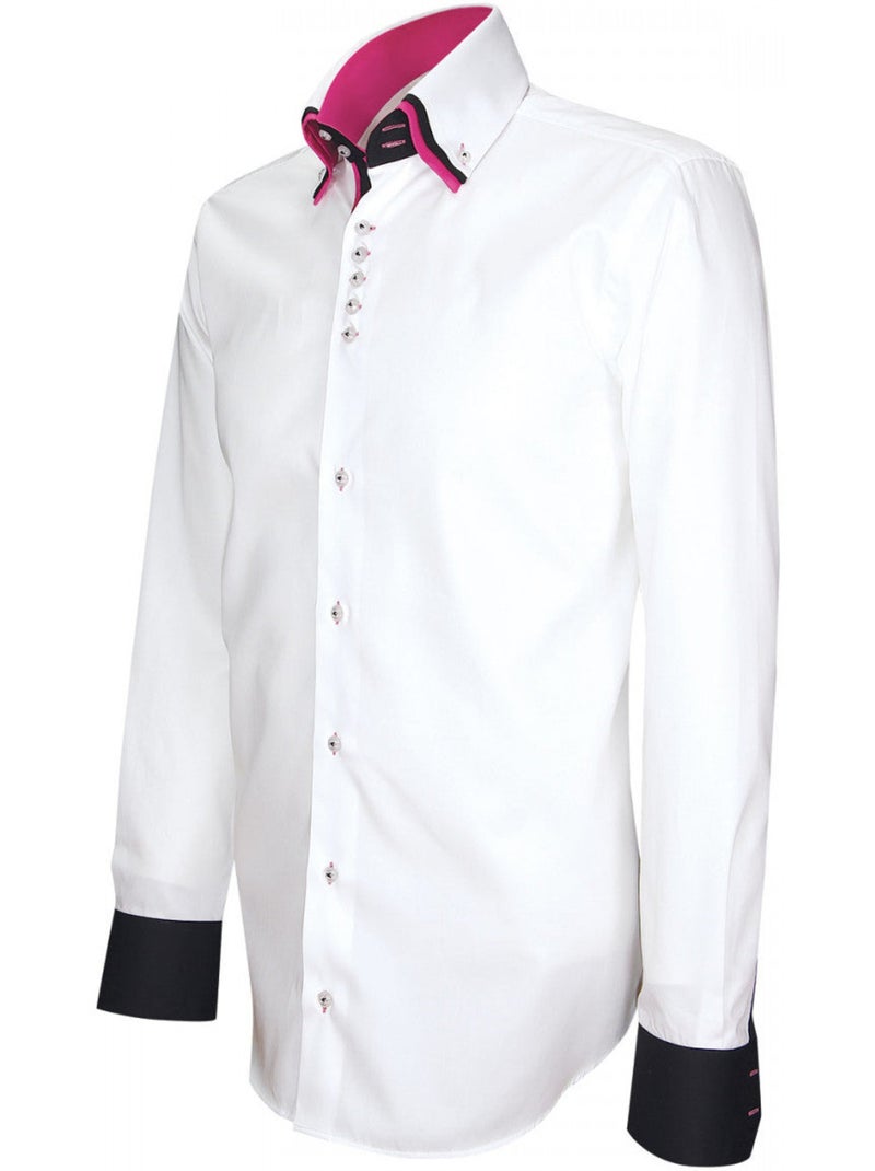 Chemise homme triple col coupe cintrée TRICOL Emporio balzani Noir , 42 Noir - Kiabi