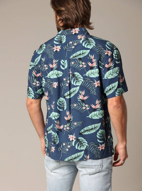 Chemise homme tropicale et décontractée en viscose 'Deeluxe' - Kiabi