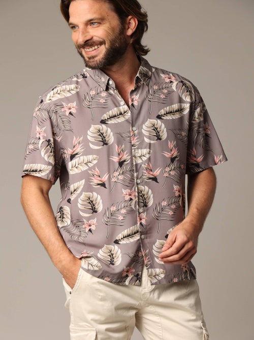 Chemise homme tropicale et décontractée en viscose 'Deeluxe' - Kiabi