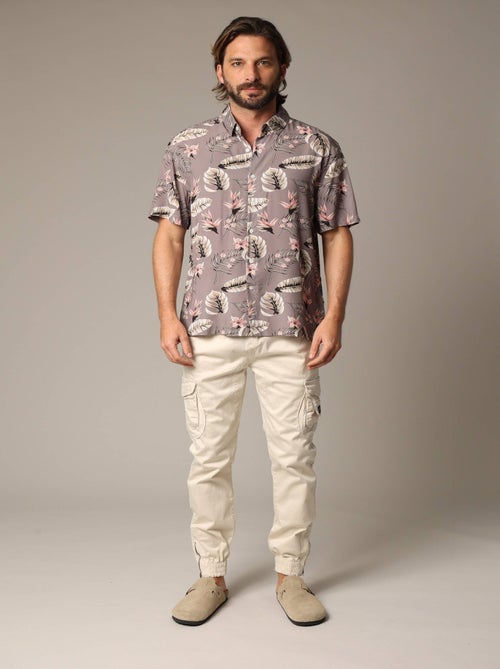Chemise homme tropicale et décontractée en viscose 'Deeluxe' - Kiabi