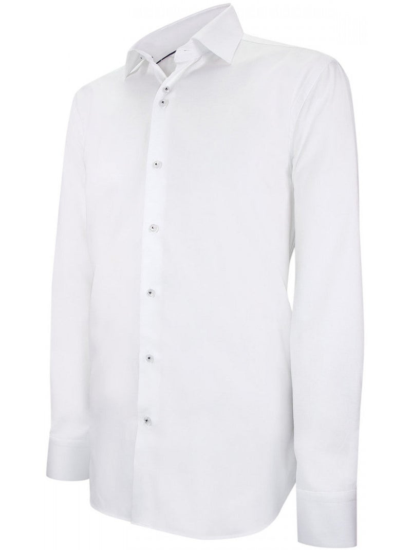 Chemise homme unie coupe droite CLASSIKO Emporio balzani Blanc - Kiabi