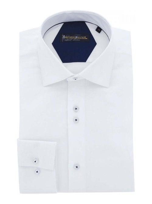 Chemise homme unie coupe droite CLASSIKO Emporio balzani Bleu , 45 - Kiabi